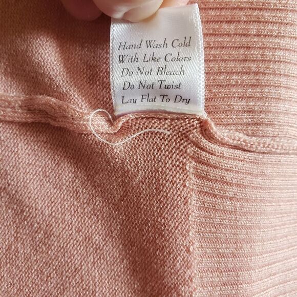 MAK Women's Peach Cardigan, Size Small.  Gently used* - Picture 8 of 8